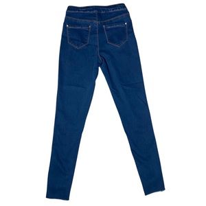 Fashion Nova Classic High Waist Skinny Jean Raw Hem Dark Wash SZ 7